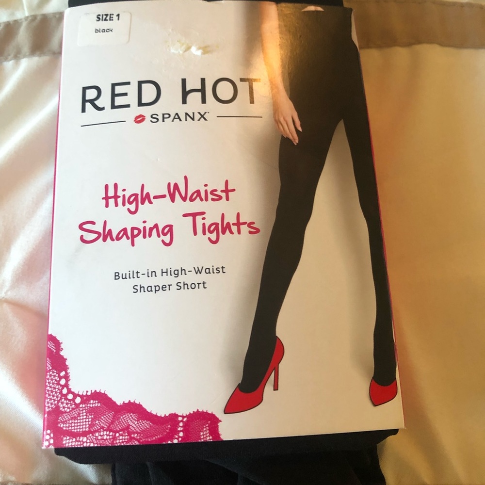 Red hot by spanx. High waist shaping tights.